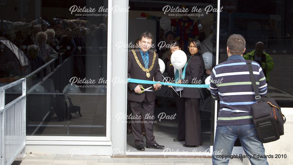 New Bus Station opening reenacted for press  photographer 13.53