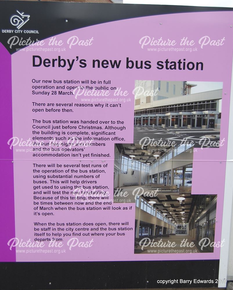 Poster about the new bus station 