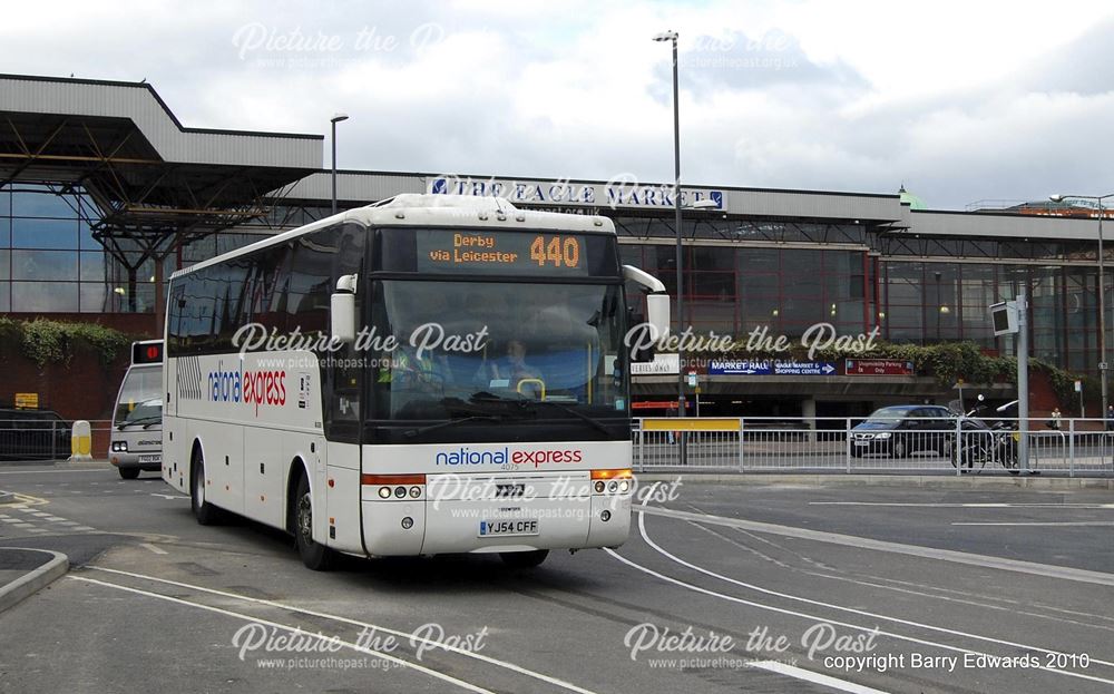 New Bus Station first day National Express Volvo 4075