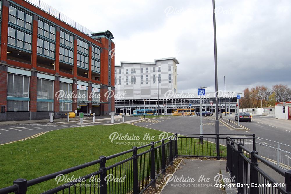 Slip road to new bus station and car park 