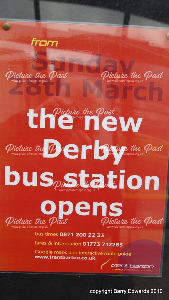 Corporation Street poster about opening of new bus station 