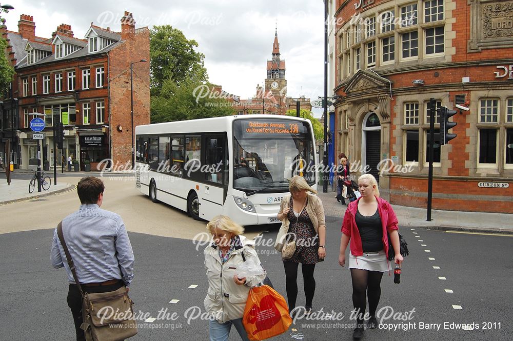 Arriva hired Enviro 200 1004, Curzon Street, Derby