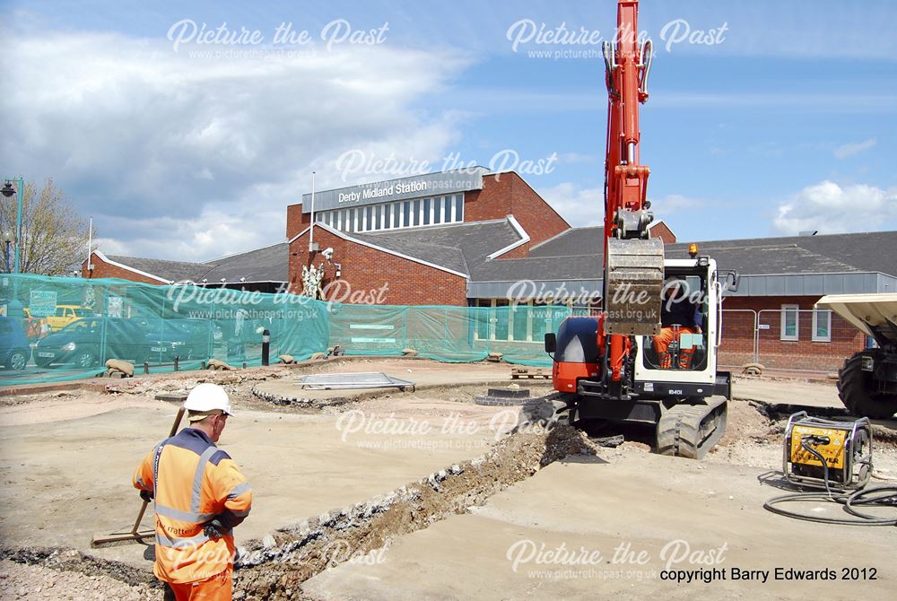 Midland Station bus interchange construction work 