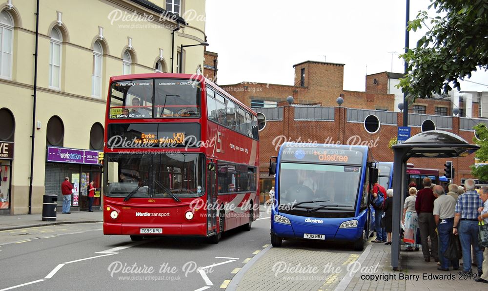 Dennis Trident 4895 and Trent Optare Solo SR 493, Albert Street Wardle, Derby