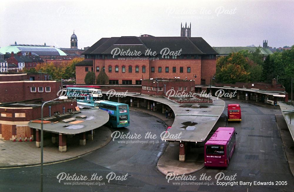 Bus Station last day with traffic control building 