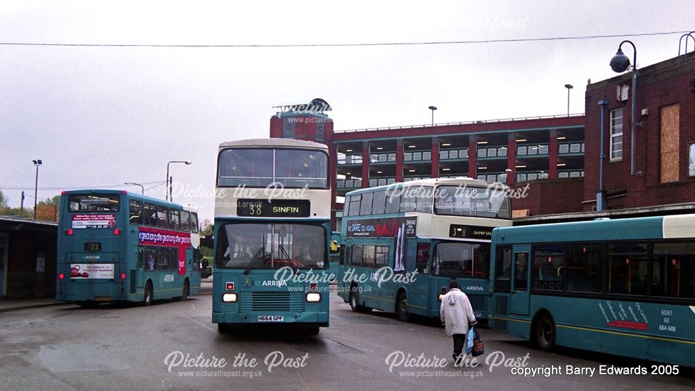 Arriva ex London South Volvo 4327 and others last day , Bus Station, Derby