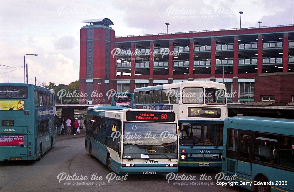 Arriva Optare Excel 2998 Volvo 4666, Bus Station last afternoon, Derby