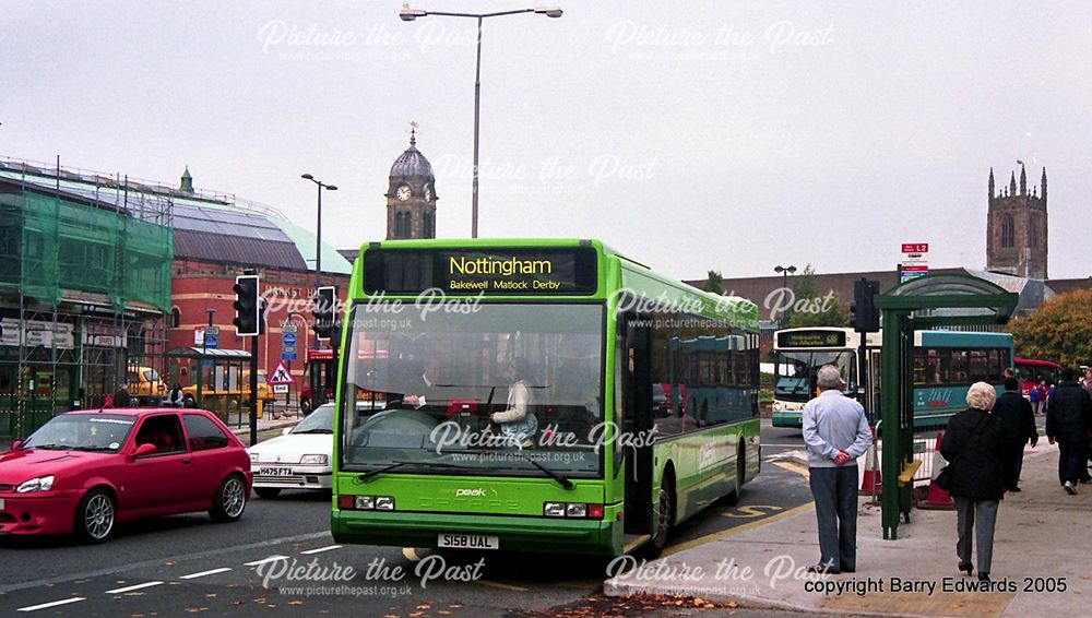 Trent Optare Excel 158, Morledge new on street stop fot transpeak, Derby