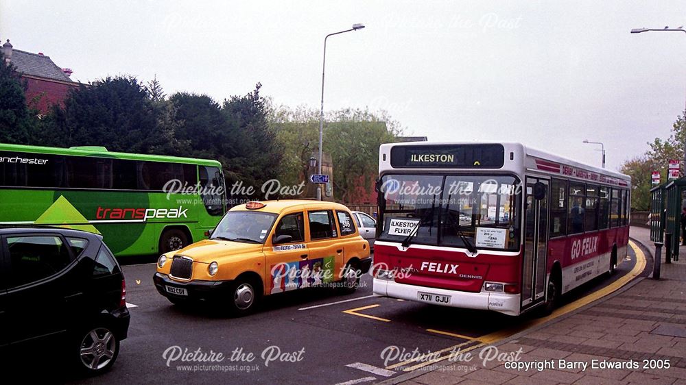 Derwent Street on street stop for Felix Denns Dart X711 GJU 