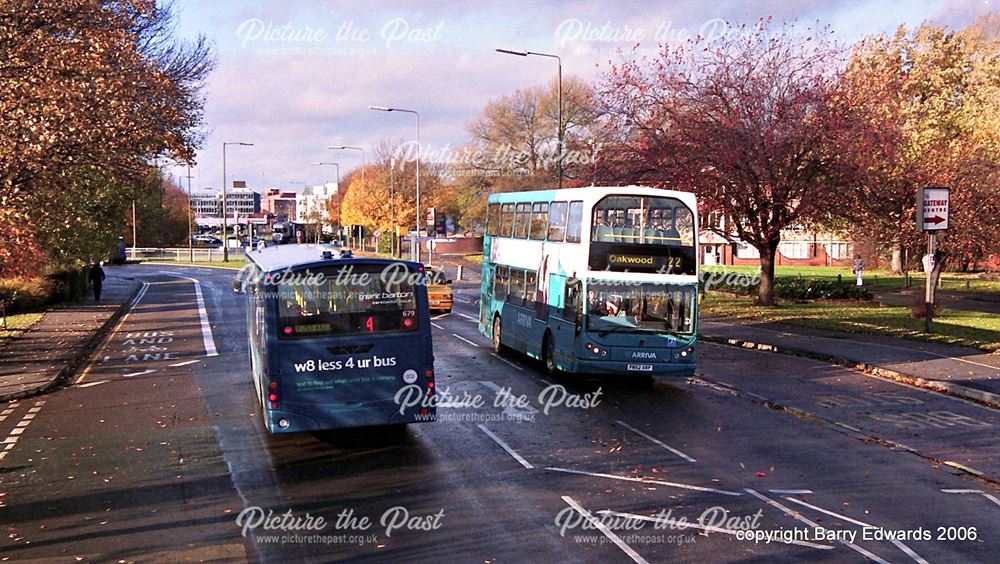 Arriva DAF 4739 and Trent Scania 679, Nottingham Road, Derby