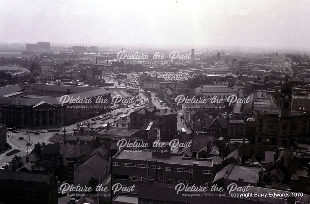 Cathedral Tower towards Cockpit Hill and Traffic Street 