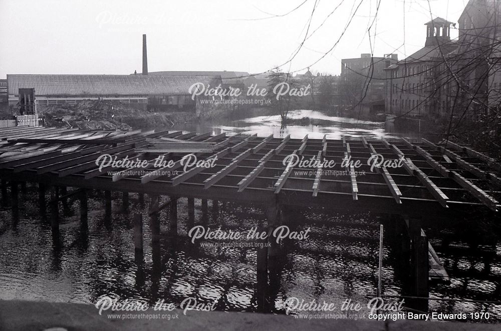 From St Mary's Bridge towards new road bridge and Silk Mill December 