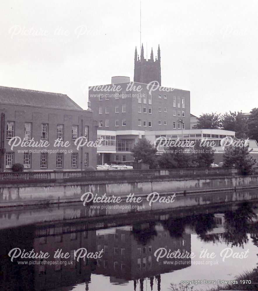 River Derwent towards Magistrates Court and Police Station December 