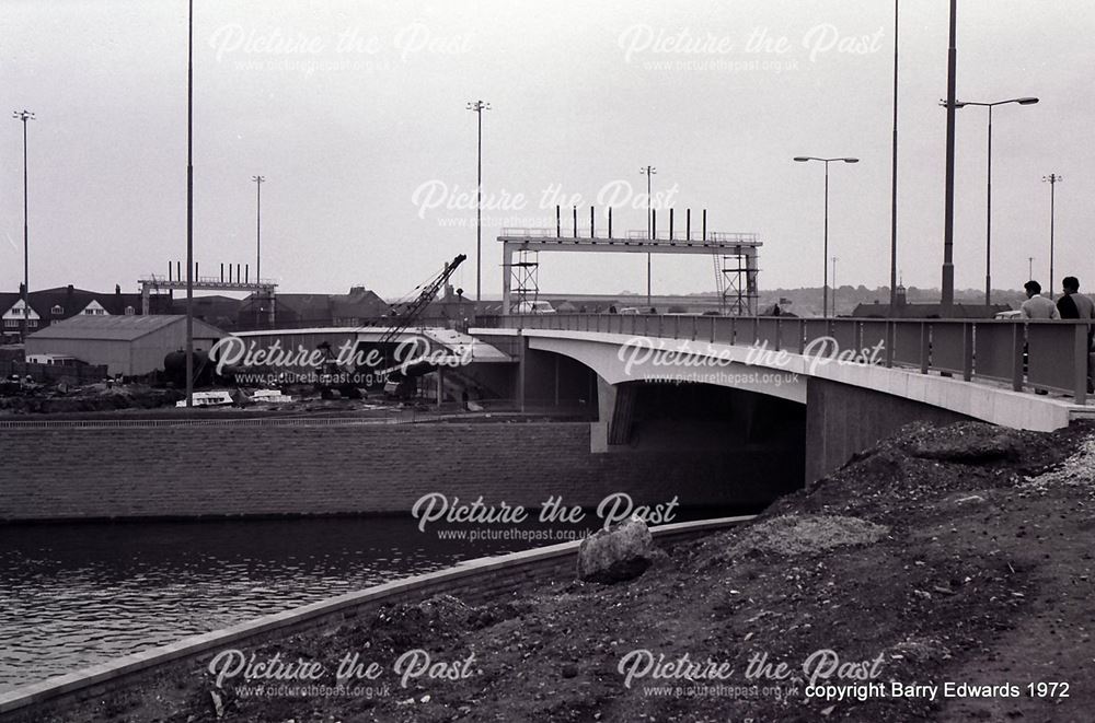 New inner ring road bridge St Alkmund's Way towards Meadow Road 