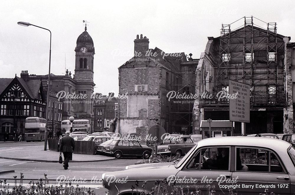 Full Street towards remains of Assembly rooms and Market Place 