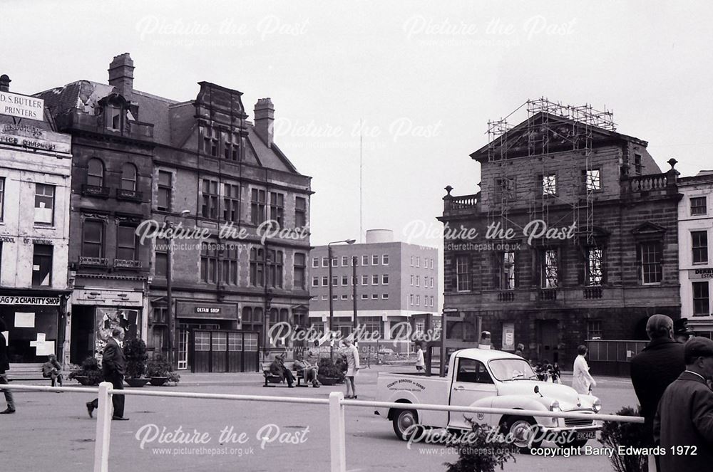 Market Place towards Full Street with remains of Assembly Rooms 