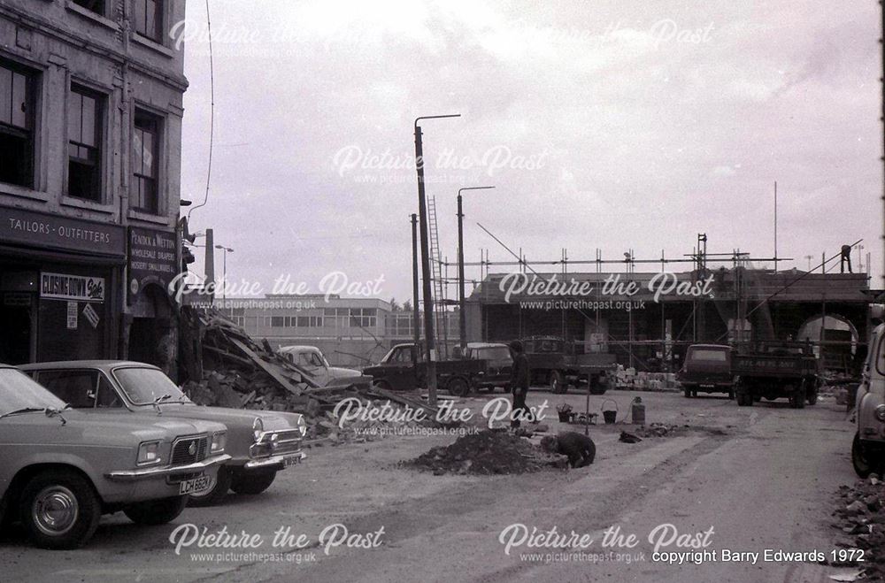 Final demolition of Assembly Rooms facade looking towards Full Street (2)