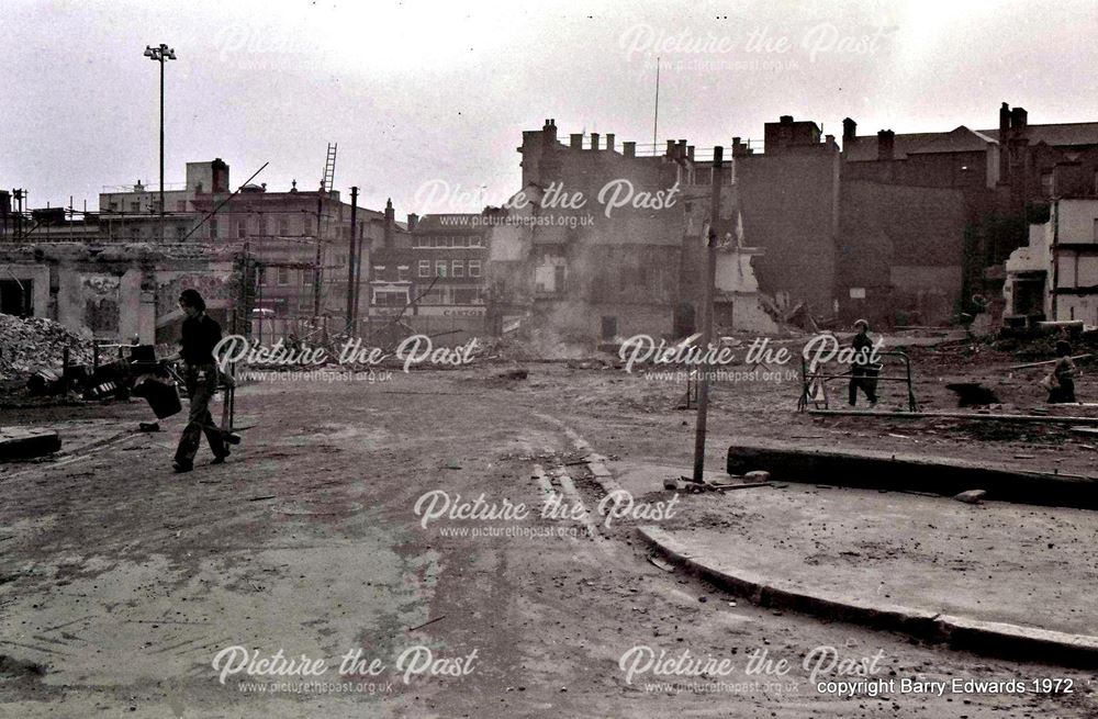 'Little' Full Street demolished looking towards Market Place later 1972