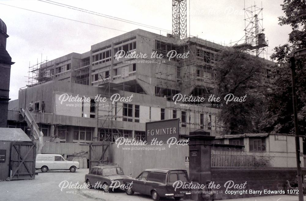 London Road Derbyshire Royal Infirmary new block in construction 