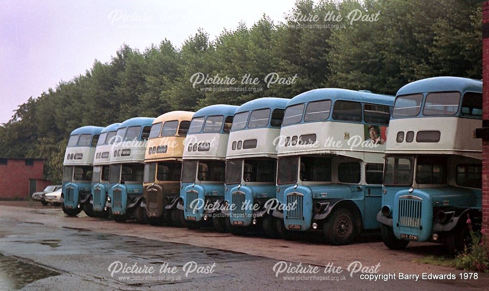 Ascot Drive depot yard line-up of withdrawn CVG6s 