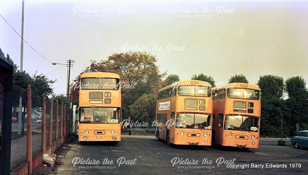 Ascot Drive depot yard Bournemouth Fleetlines 115 196 198