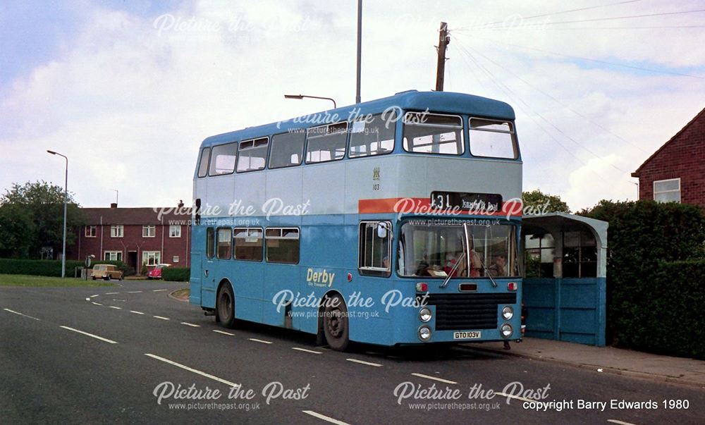 Dennis Dominator 103, Prince Charles Avenue Morden Green terminus Mackworth Estate, Derby