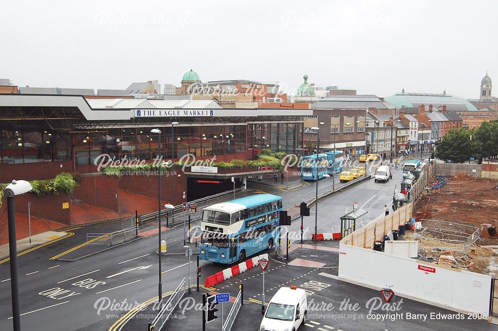 Morledge new road layout by bus station site 