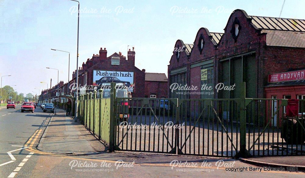 Osmaston Road tram and trolleybus depot amd works 1981