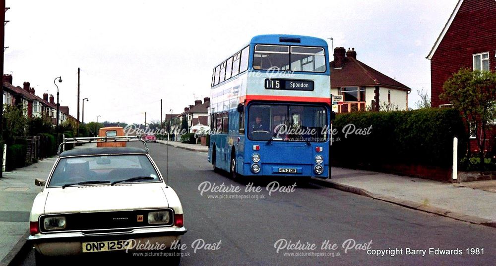 Huntley Avenue Spondon  terminus Fleetline 313