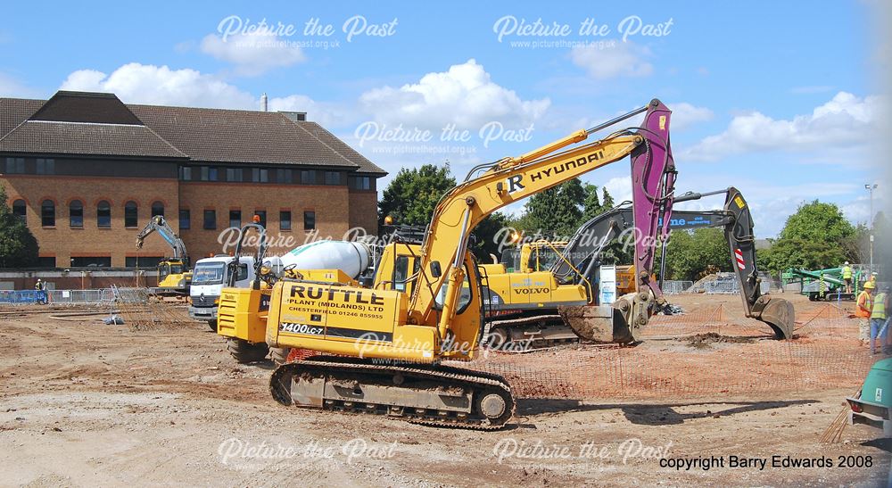 Bus Station site construction vehicles 