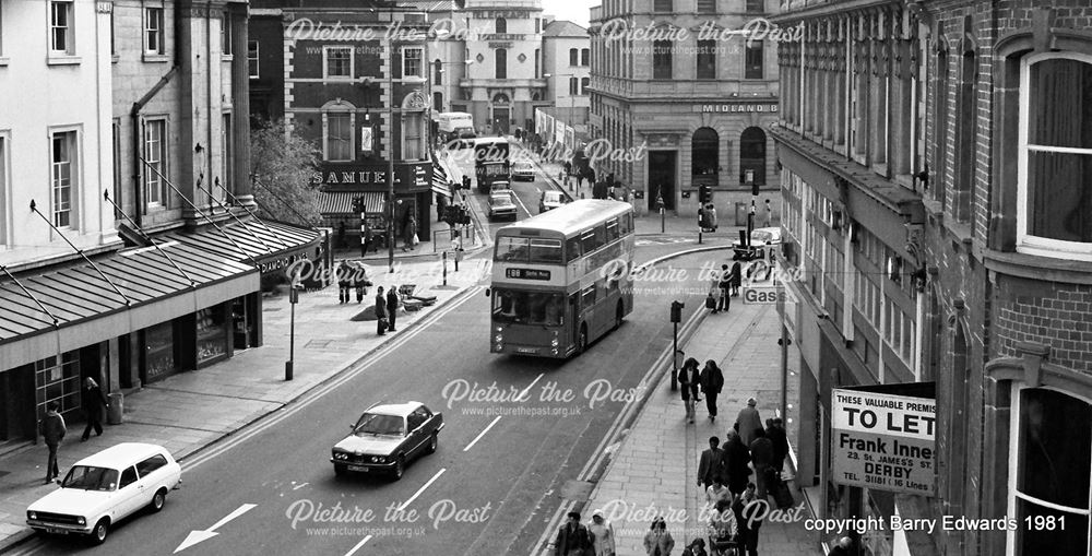 Victoria Street from Debenhams unidentified Fleetline 1981