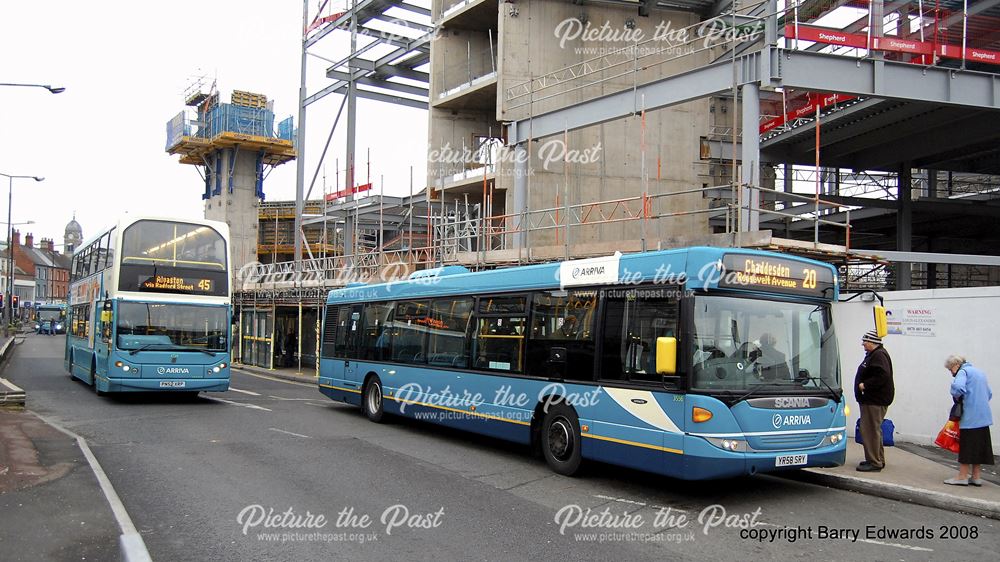 Arriva Scania Omnicity 3556 and DAF 4734, Morledge, Derby