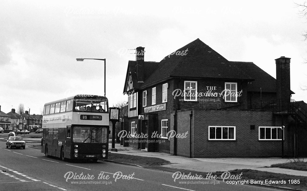 Sinfin Lane County Hotel former trolleybus terminus Fleetline 297