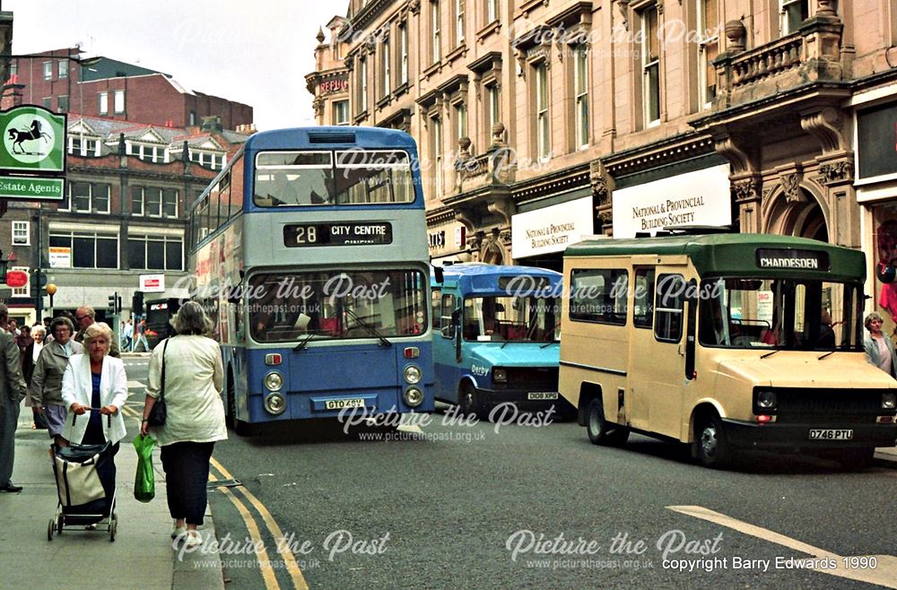 St James's Street Fleetline 48 and Sherpas 186