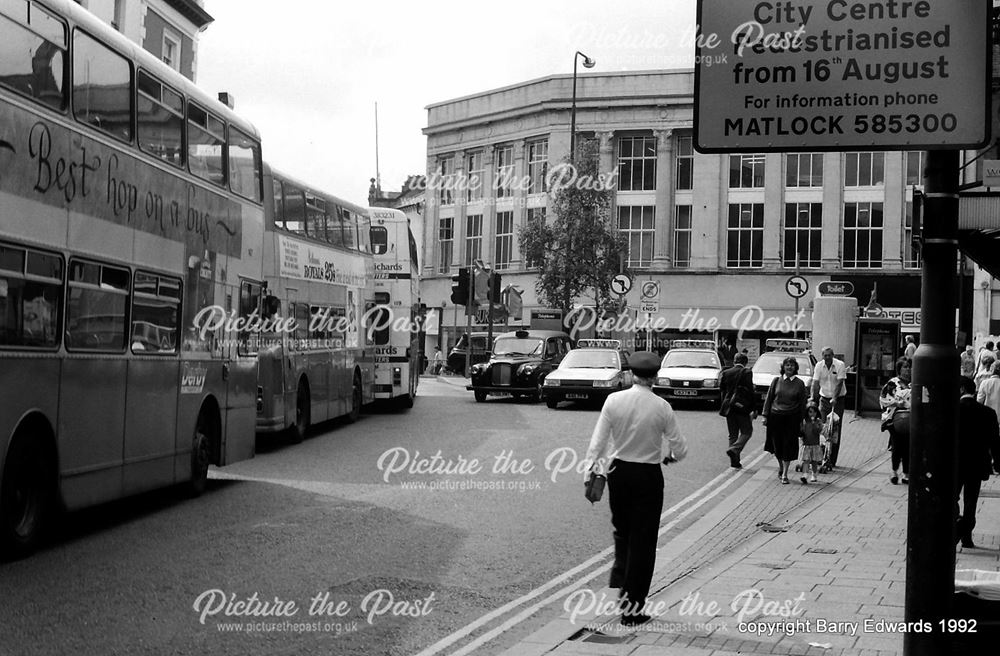 Cornmarket three days before pedestrianisation 