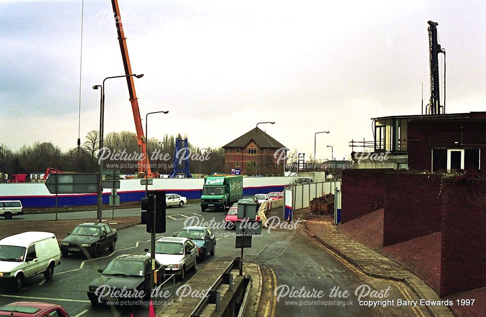 Morledge with footbridge to Bus Station demolished 