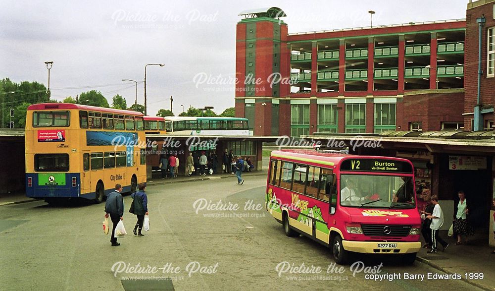 Trent Mercedes Benz Vario 277 and Arriva City Rider Volvo Citybus 148, Bus Station, Derby