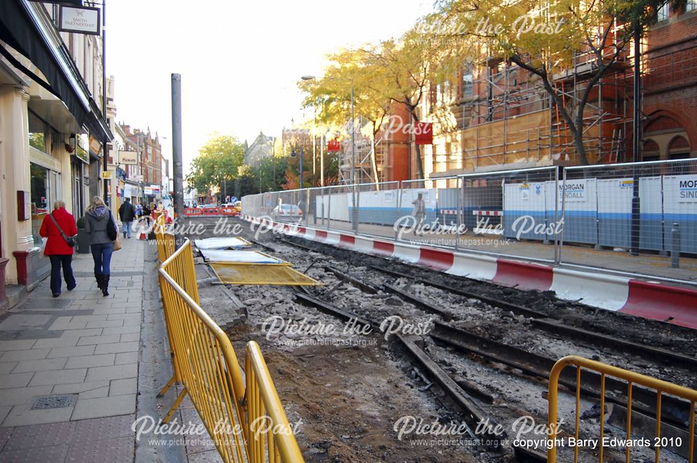 Wardwick removal of tram rails general scene 