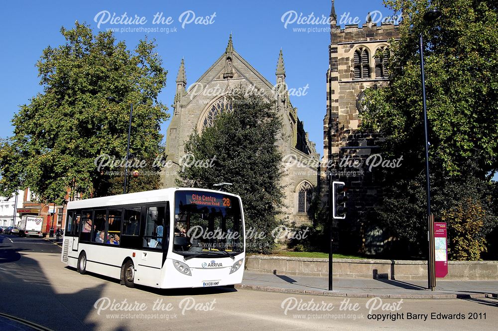 Arriva hired Enviro 200 1008, Friar Gate-Cheapside, Derby