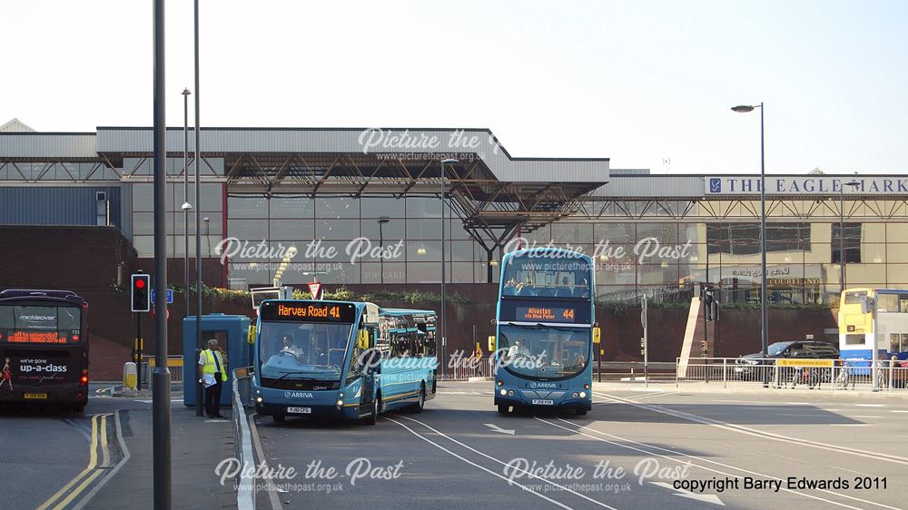 Arriva Optare Versa 2947 and Volvo 4211, Bus Station, Derby