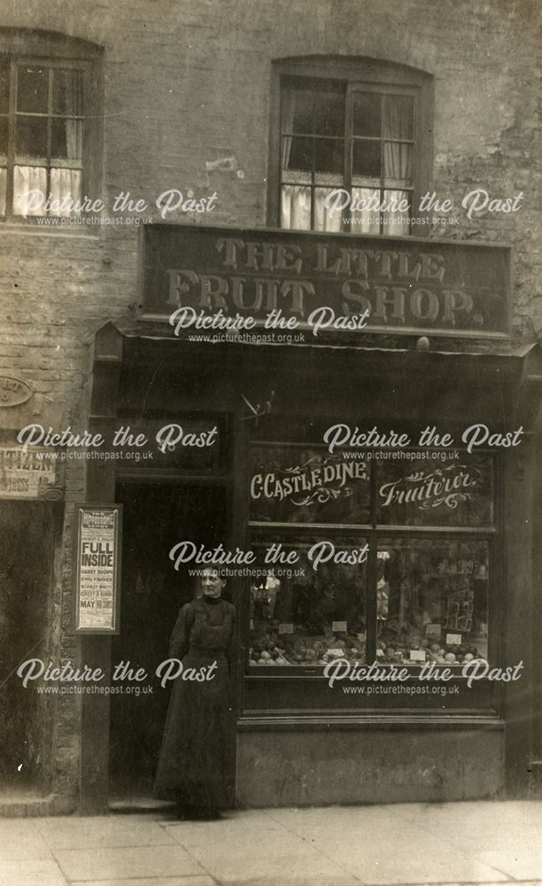 The Little Fruit Shop, East Street, Derby, 1914
