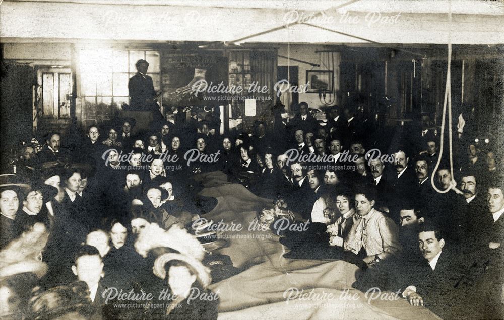 Workers at boot and shoe factory, Derby, c 1914