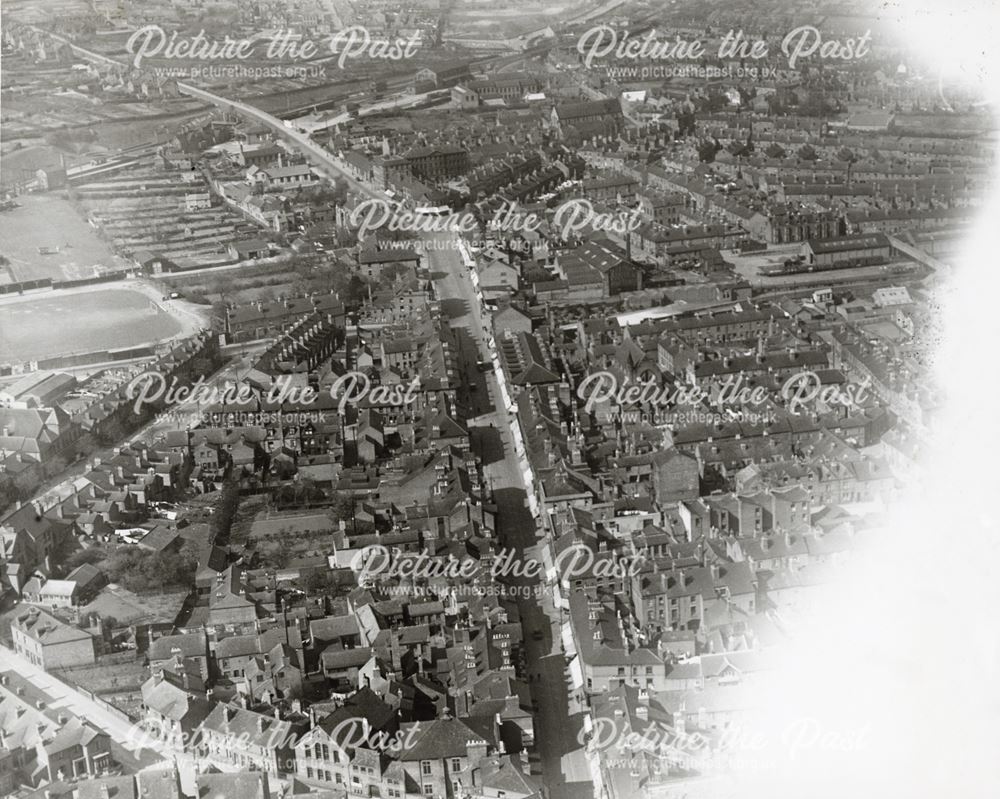 Aerial View Looking North, Bath Street, Ilkeston, 1928