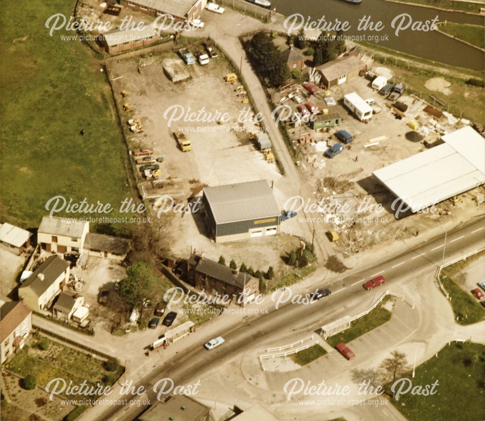 Aerial View of Station Road, Langley Mill, 1982