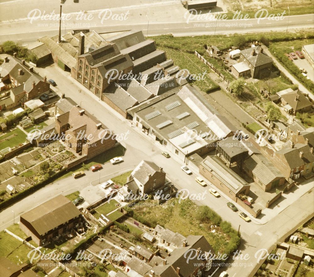 Aerial View of Factories and Street, Heanor, 1982