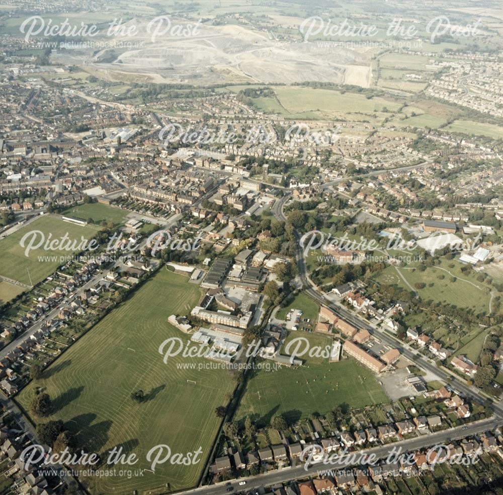 Aerial View of South East Derbyshire College, Mundy Street, Heanor, 1988