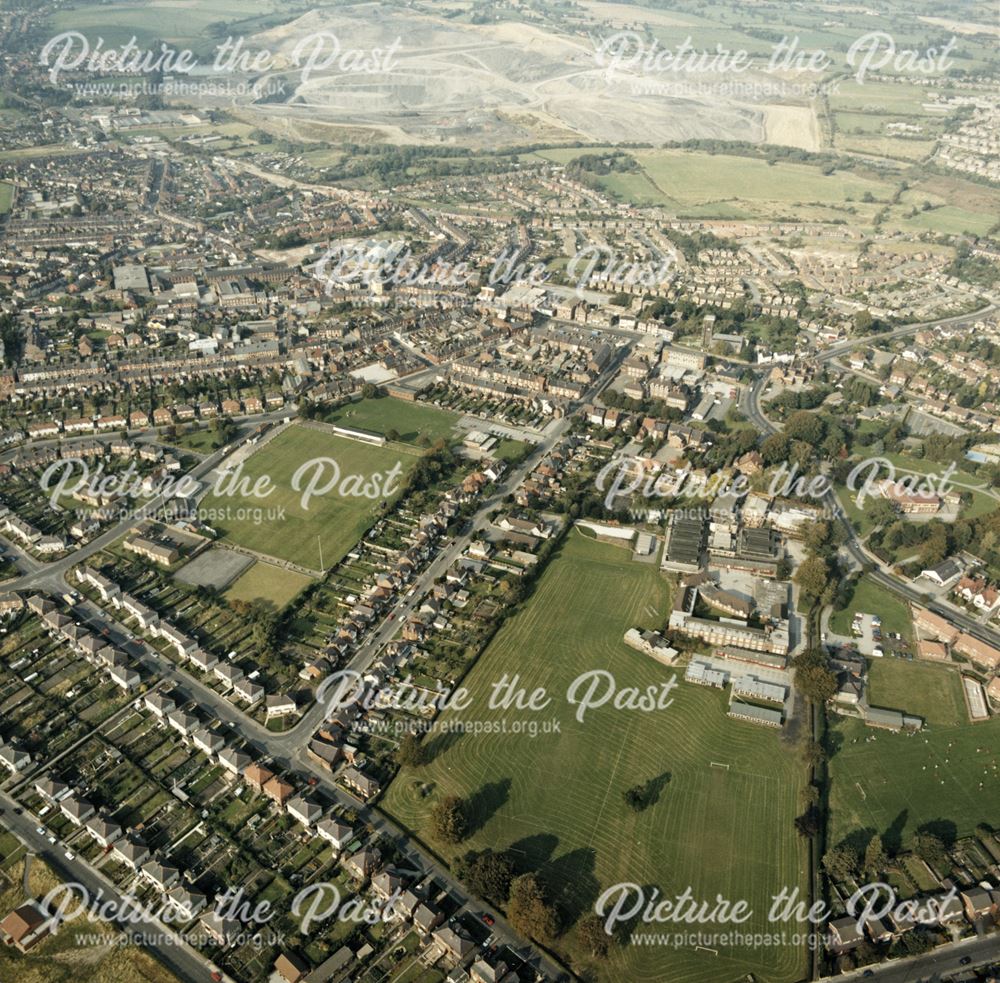 Aerial View of Church Street, Heanor, 1988