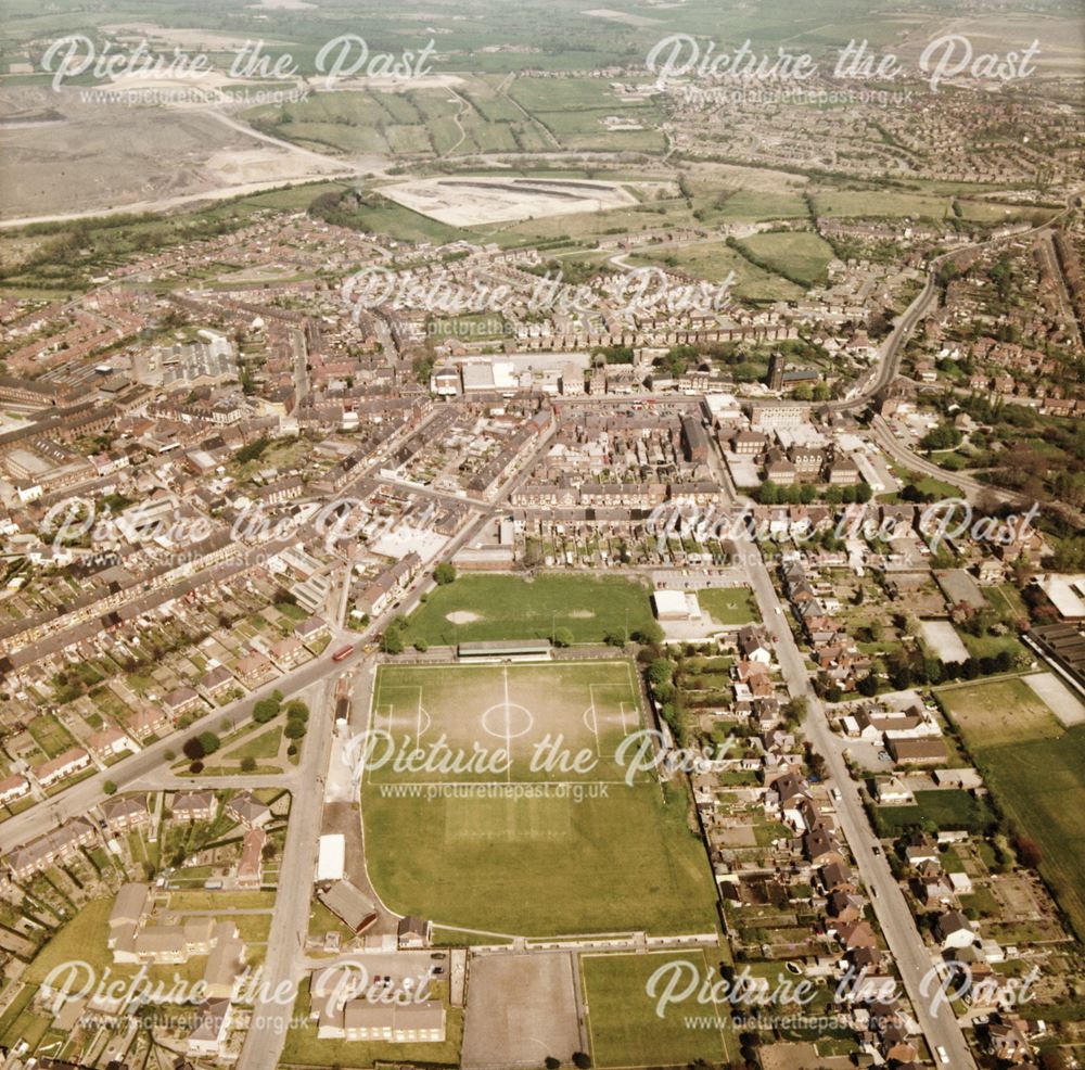 Aerial View of Heanor Town Ground, Heanor, 1983