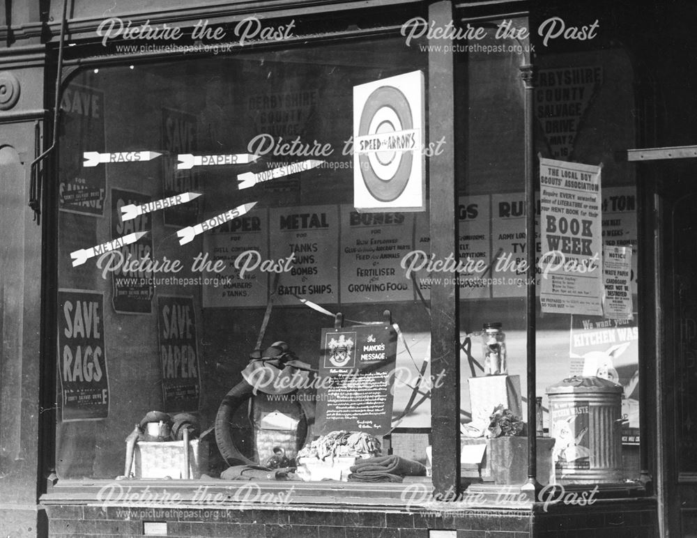 Shop Window in Bath Street, Ilkeston, 1942