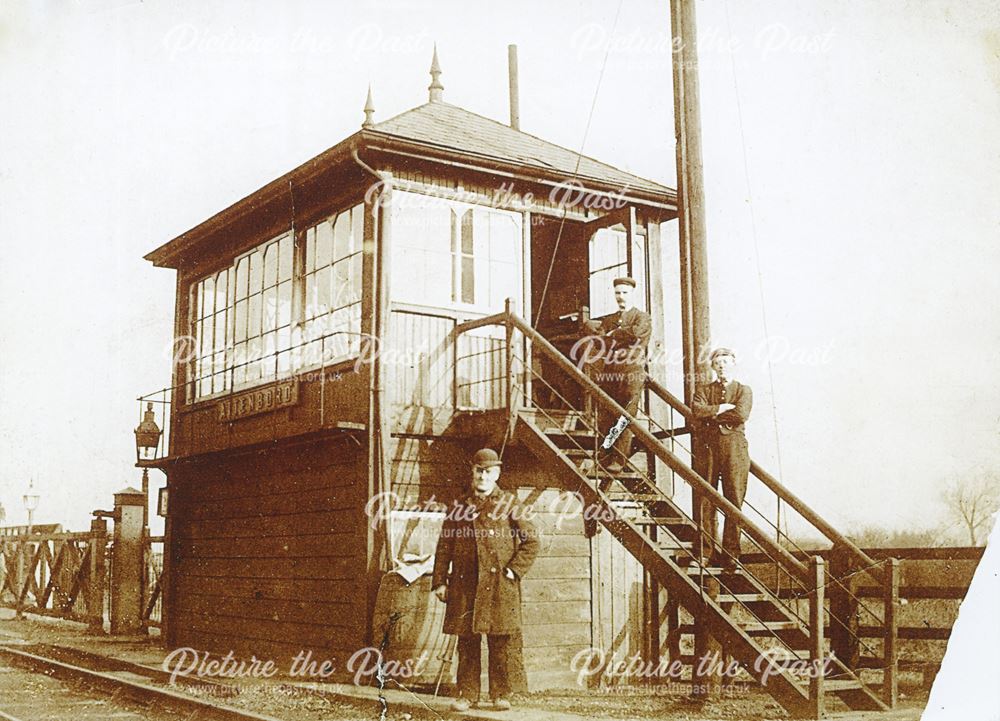 Signal Box at Attenborough Station, Attenborough, c 1908